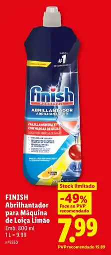 Lidl Finish abrilhantador para máquina de loiça limão promoção