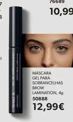 O Boticário Make b. gel de sobrancelhas brow lamination, promoção