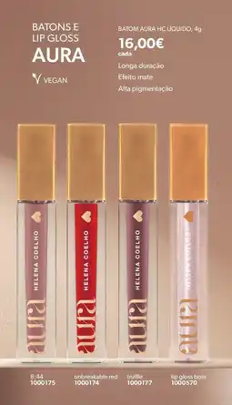 O Boticário Batom aura hc líquido, promoção