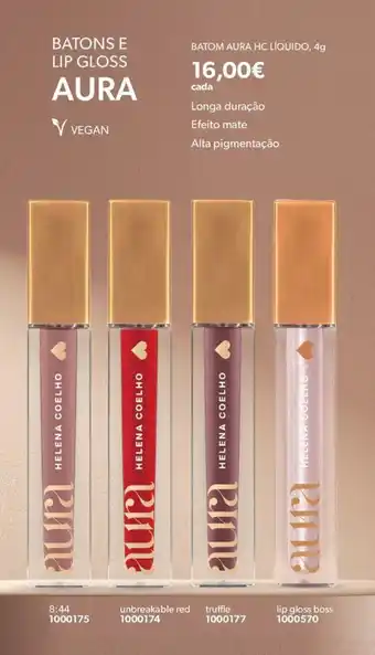 O Boticário Batom aura hc líquido, promoção