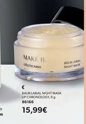 O Boticário Balm labial night mask lip chronology, promoção