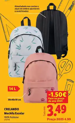 Lidl Crelando Mochila Escolar promoção