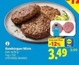 Lidl com - hamburguer misto promoção