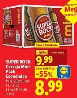 Lidl Super bock - cerveja mini pack económico promoção