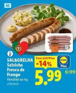 Lidl com - salsicha fresca de frango promoção