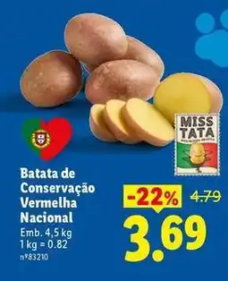 Lidl Nacional - batata de conservação vermella promoção
