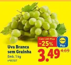 Lidl com - uva branca sem grainha promoção