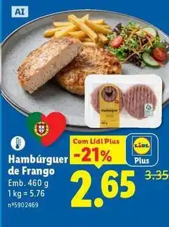 Lidl com - hamburguer de frango promoção
