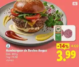Lidl Angus - hambúrguer de bovino promoção