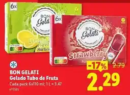 Lidl Up - gelado tubo de fruta promoção