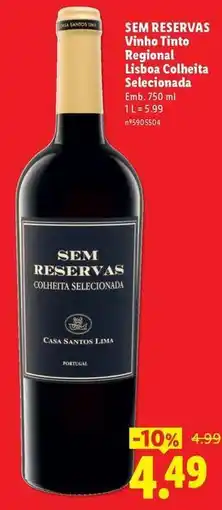 Lidl Lima - vino tinto regional lisboa promoção