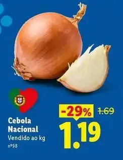 Lidl Nacional - cebola promoção