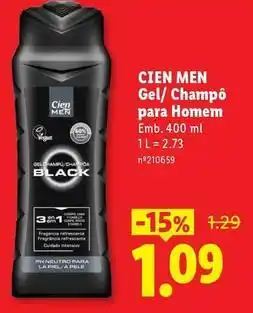 Lidl Cien - gel/ champo para homem promoção