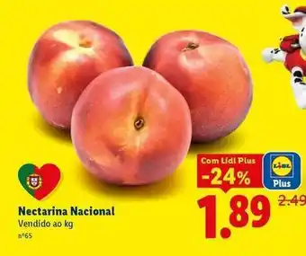 Lidl Nacional - nectarina promoção