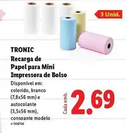 Lidl Mini - recargas de papel para impressora de bolso promoção