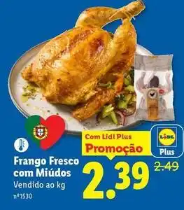 Lidl com - frango fresco com miudos promoção