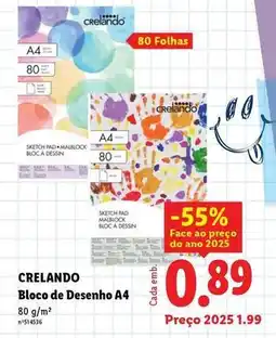 Lidl Bloco de desenho a4 promoção
