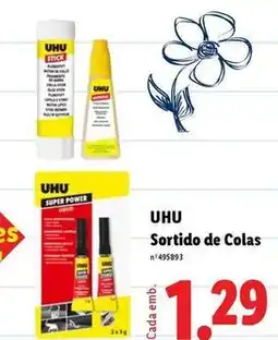 Lidl Uhu - sortido de colas promoção