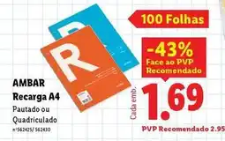 Lidl Ambar - recarga a4 promoção