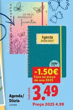 Lidl Agenda diário promoção