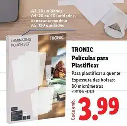 Lidl A+ - peliculas para plastificar promoção