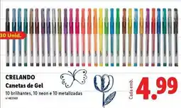 Lidl Canetas de gel promoção