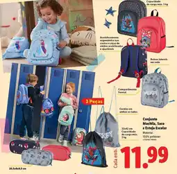 Lidl Conjunto mochila saco promoção