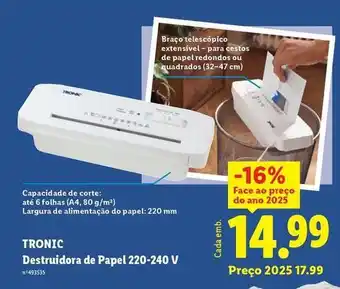 Destruidora de papel 220-240 v