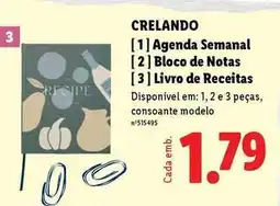 Lidl Agenda semanal bloco de notas livro de receitas promoção
