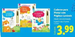 Lidl A+ - caderno para pintar com paginas lavaveis promoção