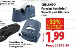 Lidl A+ - furador/agrafador/suporte para fita-cola promoção