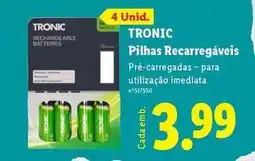 Lidl Pilhas recarregaveis promoção