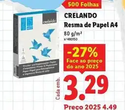 Lidl Resma de papel a4 promoção
