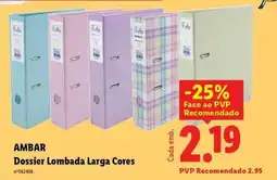 Lidl Ambar - dossier lombada larga cores promoção