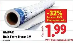 Lidl Ambar - rolo forra livros 3m promoção