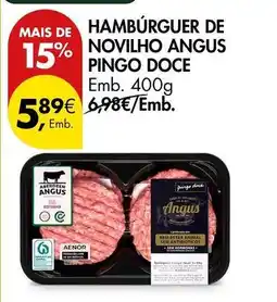 Pingo Doce Pingo doce - hambúrguer de novilho angus promoção