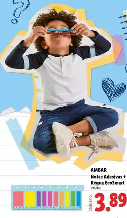 Lidl Ambar - nolas adesivas + régua ecosmart promoção