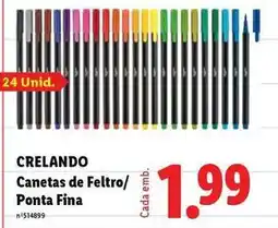 Lidl Canetas de feltro/ponta fina promoção