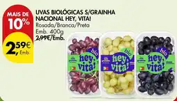 Pingo Doce Bio - uvas biologicas s/grainha nacional promoção