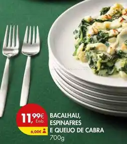 Pingo Doce B! - bacalhau, espinafres e queijo de cabra promoção