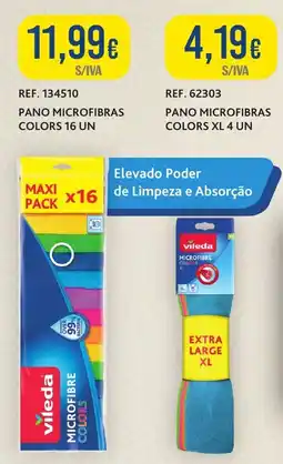 Makro Vileda microfibra colors promoção