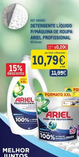 Makro detergente líquido p/máquina de roupa ariel profissional promoção