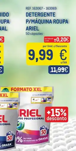Makro Detergente p/máquina roupa ariel promoção