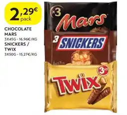Spar Chocolate mars snickers / twix promoção