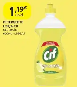 Spar Detergente loiça cif gel limão promoção