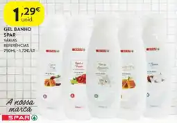 Spar Gel banho spar promoção