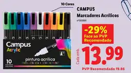 Lidl Campus Marcadores Acrílicos promoção