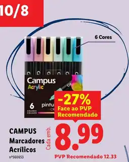 Lidl Campus Marcadores Acrílicos promoção