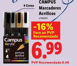 Lidl campus marcadores acrílicos promoção