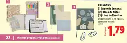 Lidl Crelando agenda semanal bloco de notas livro de receitas promoção
